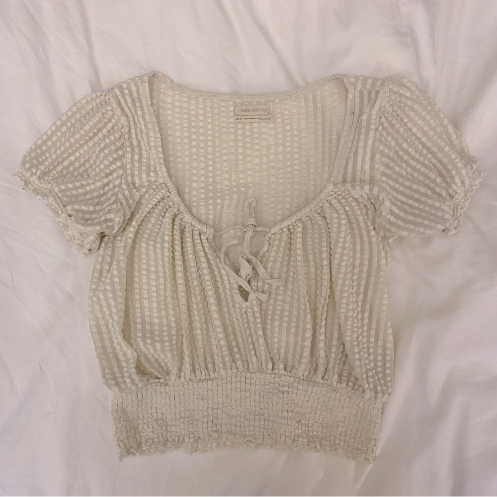 Urban Outfitters Cream Crop Top XS